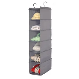 Coupon Waterproof Oxford 6 Layers 2 Hooks Hanging Clothes Storage Bag
