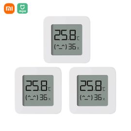 Coupon 3PCS XIAOMI Mijia BT Bluetooth Thermometer 2 Wireless Smart Electric Digital Hygrometer Thermometer Work with Mijia APP