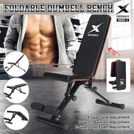 Coupon GEEMAX Adjustable Heavy Duty Folding Sit Up Benches Abdominal Exercise Home Gym Fitness Equipment