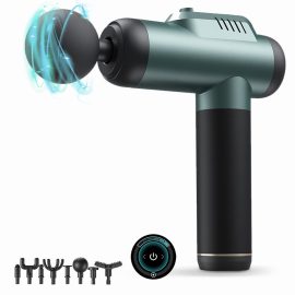 Coupon KONKA A1-8D Massage Guns Deep Tissue Percussion Muscle Massager 6 Gear Adjustable Type-C Rechargeable Power Display with 8 Heads