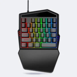 Coupon Portable Mini One Handed Gaming Keyboard RGB Backlit 35 Keys Gaming Keypad for PC Mobile Phone 35 Keys Mechanical keyboard
