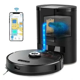 Coupon Proscenic M8 Pro Smart Robot Vacuum Cleaner with Intelligent Dust Collector 2 in 1 Vacuuming Mopping LDS 8.0 Laser Navigation 3000Pa Suction 5200mAh Battery 250 Mins Run Time Google Home Alexa APP Remote Control