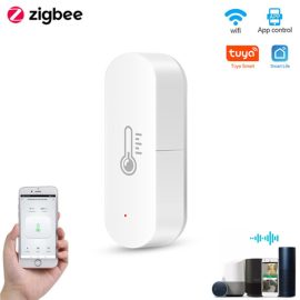 Coupon Tuya Smart ZB Temperature and Humidity Sensor Wireless Smart Home Automation Sensor Works with Alexa Google Home