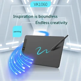 Coupon VEIKK VK1060 10×6 Inch Work Area Graphics Drawing Tablet with 8 Big Shortcut Keys 8192 Levels for Mac Laptop PC Phone