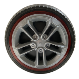 Coupon 1PC 34cm Children’s Ride on Car Wheel Tires with Lights Non-Inflatable Rubber Solid Tires