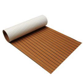 Coupon 240cm x 90cm x 5mm EVA Foam Teak Sheet Boat Yacht Synthetic Teak Decking With Glue