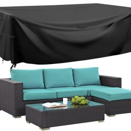 Coupon KING DO WAY 180x120x74CM 600D Table Protective Cover Desk Furniture Cover Elasticity Waterproof Durable Outdoor Household Table Protection Layer