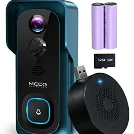 Coupon MECO ELE Video Doorbell Wireless 1080P Wireless Doorbell Camera with Free Chime WiFi Smart Doorbell Night Vision IP65 Waterproof 166°Wide Angle 2 Way Audio Doorbell