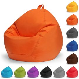 Coupon Woodyhome Lazy Sofas Bean Bag Cover No Filler Comfy Pouf Bed Chair Cover Living Room Lounger Seat Home Ornament Supplies