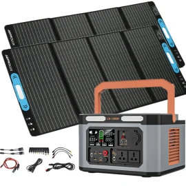 Coupon 1000W Power Station With 2Pcs Astrolux FSP200 200W Solar Panel Emergency Power Set For Outdoor Camping Power Devices