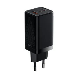 Coupon Baseus GaN3 Pro Dual 65W USB-C PPS PD3.0 60W USB-A SCP FCP QC3.0 GaN Wall Charger EU Plug Adapter With 100W USB-C to USB-C Cable
