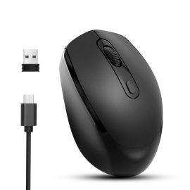 Coupon HXSJ M107 Mouse 2.4GHz Wireless 1600DPI Rechargeable Mice with USB Receiver for PC Laptop Computer