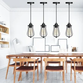 Coupon Metal Pendant Light Shade Ceiling Industrial Geometric Wire Cage Lampshade Lamp Chandeliers