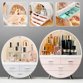 Coupon Women Jewelry Box Organizer Holder Cosmetic Case Makeup Brush Storage Drawer