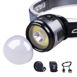 Coupon BIKIGHT 3-in-1 XPG + COB 400LM Headlamp with Clip White & Red Camping Light Emergency Work Lamp Torch for Outdoor Fishing Cycling Running