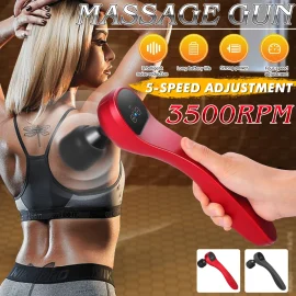 Coupon Electric Percussion Massager Massage Guns 5 Gears Rechargeable Handheld Deep Tissue Muscles Therapeutic Device
