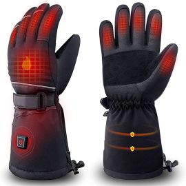 Coupon Men Heated Gloves Motorcycle Touch Screen Battery Powered Waterproof Gloves Winter Keep Warm Motorcycle Heated Gloves Guantes