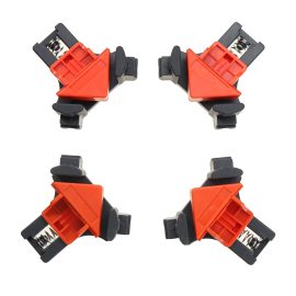 Coupon 4pcs 90 Degree Corner Clamp Adjustable Right Angle Clamp Woodworking Clip Clamp