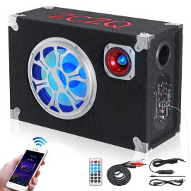 Coupon 8 Inch bluetooth Car Subwoofer Under Seat Bass Auto Stereo Amplifier Home Speaker Active Audio DC 12V-24V / AC 220V