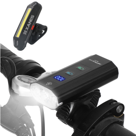 Coupon Astrolux® BL03 XPG LED 1200LM Bike Headlight + Bike Taillight 6000mAh High Capacity Power Bank Dual Distance Beam Bike Light USB Rechargeable Flashlight for Electric Bike Electric Scooter Bike Light Set