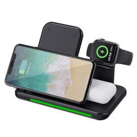 Coupon Bakeey 15W 3-in-1 Wireless Charger Fast Charging for iPhone Samsung & Watch Android