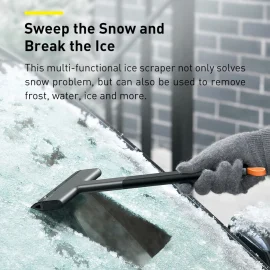 Coupon Baseus Black Retractable Vehicle Snow Shovel Defrost Glass Snow Scraper