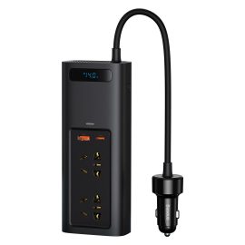 Coupon Baseus LED Digital Display 150W Car Power Inverter DC 12V to Dual AC 220V Car Converter With 30W USB-A & 30W USB-C PD QC3.0 SCP AFC Fast Charging