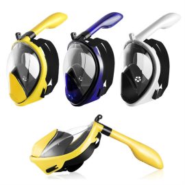 Coupon Foldable Anti Fog Snorkeling Panoramic Diving Mask All-Dry Full Face Diving Mask Gopros Mount Underwater Diving Mask Swimming Adult Kids