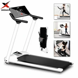 Coupon GEEMAX Treadmills 1-10km/h Multifunctional Foldable Mini Fitness Home Treadmill Indoor Exercise Equipment Gym Folding House Fitness Treadmills