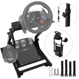 Coupon Black Steering Wheel Holder Universal Folding Steering Wheel Mount Compatible with Logitech G25 G27 G29 G920