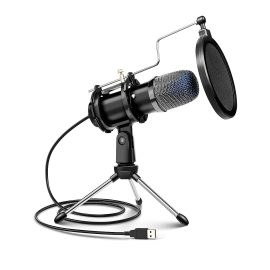 Coupon ELECTRIC GIANT USB Microphone Noise Reduction Smart Control Stable Stand Voice Recording Microphone for PC