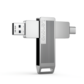 Coupon Lenovo SX5 Pro Type-C & USB3.2 Solid State Flash Drive 1TB 512GB 256GB 128GB Dual Interface 360° Rotation Zinc Alloy USB Disk Portable Thumb Drive