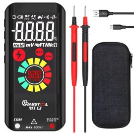 Coupon MUSTOOL MT13 Mini Smart Multimeter 3.2-inch Color Screen Digital 9999 Counts True RMS Multimeter Built-in Rechargeable Lithium Battery Voltage Tester