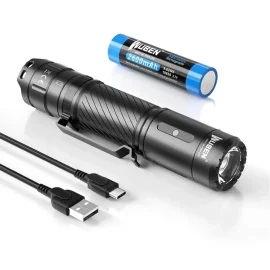 Coupon Wuben C3 LED Flashlight Type-C Rechargeable High-powerful Torch Light 1200LM With Battery Waterproof Camping Lanternorch with 2600mAh