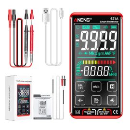 Coupon ANENG 621A 9999 Counts Auto Range Full-screen Touch Smart Digital Multimeter Rechargeable DC/AC Voltage Current Tester Meter