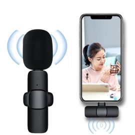 Coupon Bakeey A3 Wireless Lavalier Microphone Low Latency Portable Audio Video Recording Plug Play Lapel Type C Mic for Live Broadcast Game