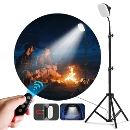 Coupon BIKIGHT S1 Pro 115*LEDs 1600LM 1.8m Height Adjustable Tripod Stand Light Built-in Battery, Ultra Bright LED Camping Lantern Work Light For Camping Maintain Photography Stall with Warm & Cool White Light