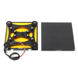 Coupon Creality 3D® 310*320*4mm Heated Bed + Back Support Slide Block Plate With Pulley + Ultrabase Glass Plate Platform For CR-10S PRO/CR-X 3D Printer Part