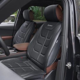 Coupon KROAK PU Nappa Leather Car Front Left Right Seat Cover Breathable Four Seasons Universal 2PC