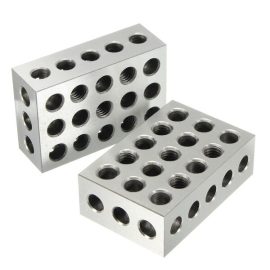 Coupon Machifit 2pcs 25x50x75mm Blocks 23 Holes Parallel Clamping Block Lathe Tools Precision 0.005mm