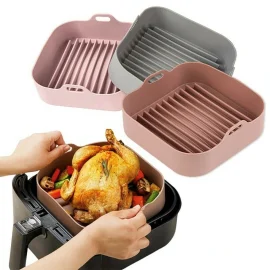 Coupon Multifunctional Silicone Baking Tray High Temperature Resistant Non-stick Bread Fried Baking Pan with Handles