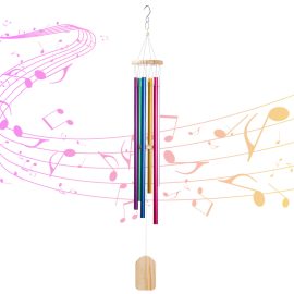 Coupon PATHONOR Wind Chimes with 6 Aluminum Tubes Wooden Wind Bell Memorial Wind Chimes Best Gift Chimes Decor for Garden Patio Outdoor