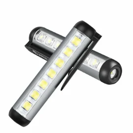 Coupon Portable LED Camping Light Mini Flashlight Set Handheld Pen Light Pocket Torch with High Lumens for Camping Fishing Hiking