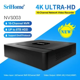 Coupon Srihome NVS003 4K UHD CCTV NVR 16CH 5MP Network Video Recorder 8CH 8MP Security Surveillance IP Camera – EU Plug