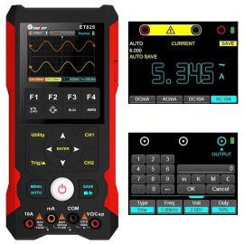 Coupon TOOLTOP ET829 OSC + DMM + Waveform Generator 3 in 1 80MHz Bandwidth Dual Channel Handheld Oscilloscope Innovative AI Waveform Preview