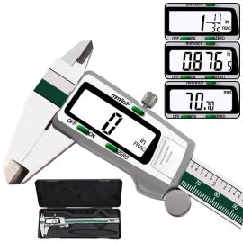 Coupon 150mm Stainless Steel LCD Screen Display Digital Caliper 6 Inch Fraction / MM / Inch High Precision Stainless Steel LCD Vernier Caliper