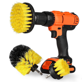 Coupon 5Pcs Scrub Brush Drill Attachment Kit Power Scrubber Cleaning Brushes Grout Tile