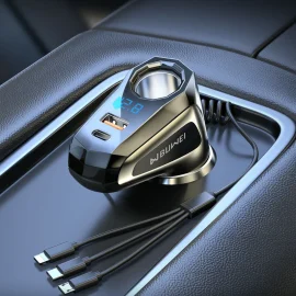 Coupon Car Charger with Type-C PD65W & 100W Super Fast Charge USB & 3-in-1 Charging 289W Max Power 12V-24V Universal