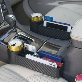 Coupon Car Storage Tools Black Auto Car Seat Gap Catcher Filler Storage Box Pocket Organizer Holder SUV Pocket Stowing Tidying Drink