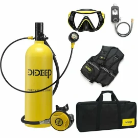 Coupon DIDEEP X5000Pro 2L Air Oxygen Bottle with Scuba Adapter Glasses Lightweight and Portable Diving Set Equipment Underwater Rebreather